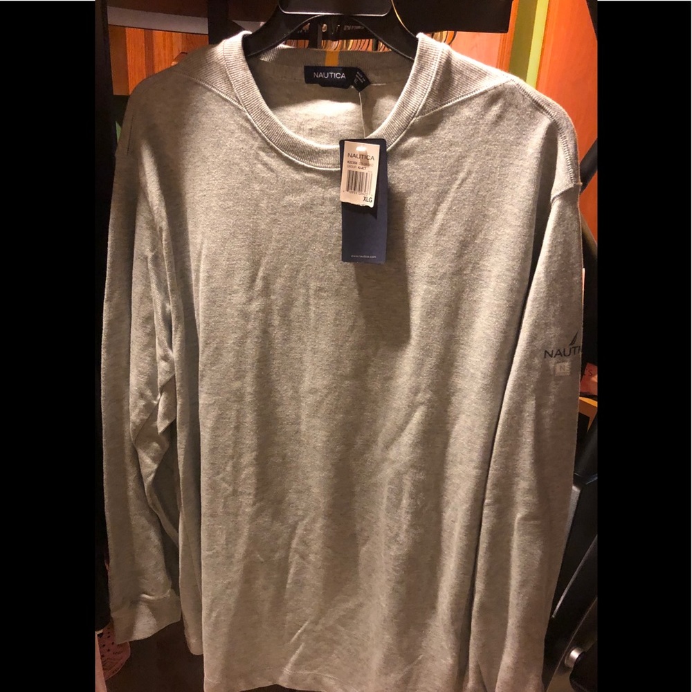 NWT NAUTICA GRAY LONG SLEEVE SHIRT